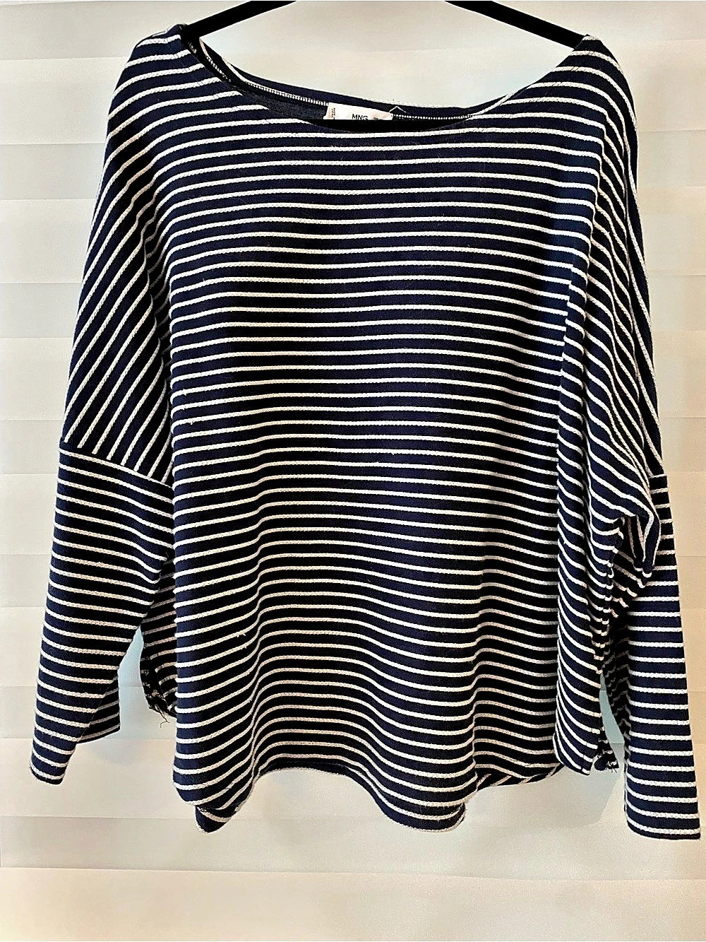 Mango striped Long Sleeve Tees Blue & White Size 3XL